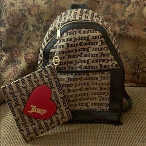 Juicy Couture backpack & detachable small wallets